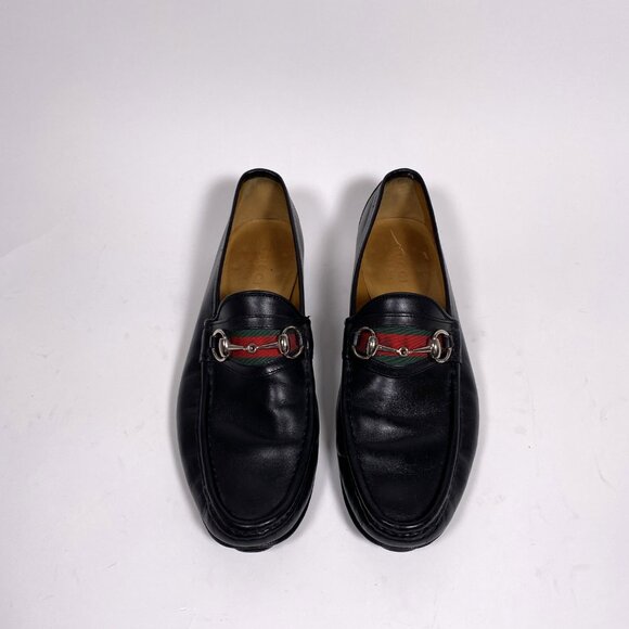 GUCCI Men's Vintage Black Leather Horsebit Loafers *AS IS* - Picture 2 of 15